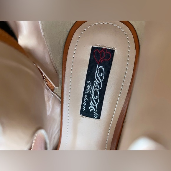 DB DK -Peep Toe Lace Up Heel Ankle Boots Size-9 - Picture 9 of 10